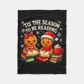 Couverture Polaire ’tis The Season To Be Reading Book Lover Design (Devant)