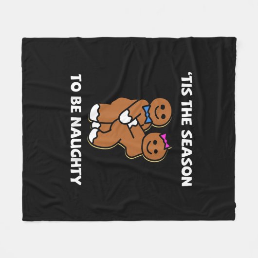 Couverture Polaire Tis The Season To Naughty Gingerbread Couple Chris (Devant (Horizontal))