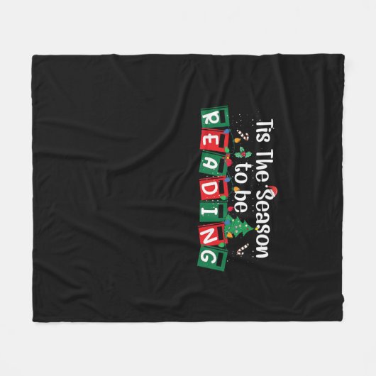 Couverture Polaire Tis The Season To Reading Christmas Teacher Book (Devant (Horizontal))