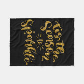 Couverture Polaire Tis The Season To Sparkle Gold Faux Glitter T Shir (Devant (Horizontal))