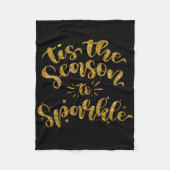 Couverture Polaire Tis The Season To Sparkle Gold Faux Glitter T Shir (Devant)
