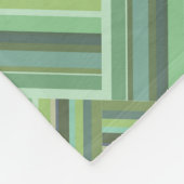 Couverture Polaire Tissage de bandes vert olive (Coin)