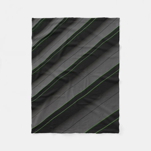 Couverture Polaire Tissu à rayures blanches et noires (Devant)