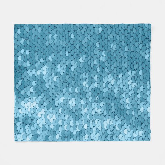 Couverture Polaire Tissu brillant bleu ciel avec paillettes, dossier  (Devant (Horizontal))