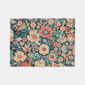 Couverture Polaire Tissu de fleurs bohème (Devant (Horizontal))