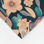 Couverture Polaire Tissu de fleurs bohème (Coin)