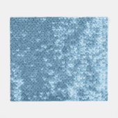 Couverture Polaire Tissu de séquence : Séquin bleu ciel. (Devant (Horizontal))