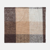Couverture Polaire Tissu en laine Brown à damiers plaid. tartan  (Devant (Horizontal))