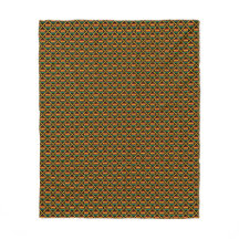 Tissu Kente vertical noir, vert, rouge, jaune
