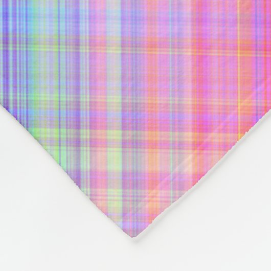 Couverture Polaire Tissu Plaid Pastel Multicolor (Coin)