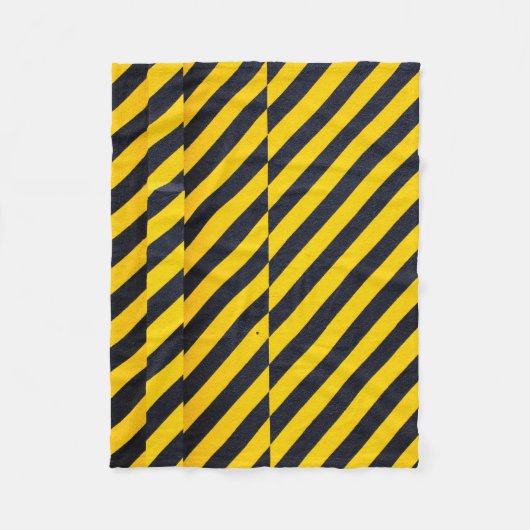Couverture Polaire Tissu rayé jaune et noir (Devant)