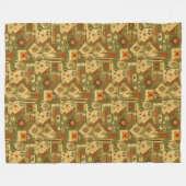 Couverture Polaire tissu tribal amérindien I + vos idées (Devant (Horizontal))