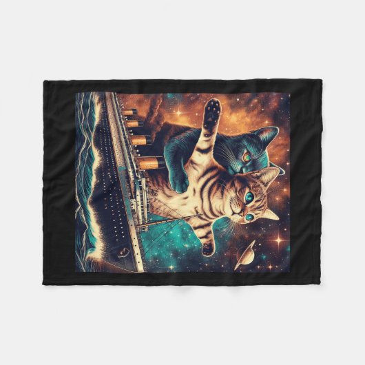 Couverture Polaire Titanic Cats Funny Tee (Devant (Horizontal))