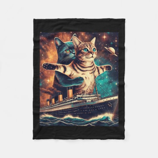 Couverture Polaire Titanic Cats Funny Tee (Devant)