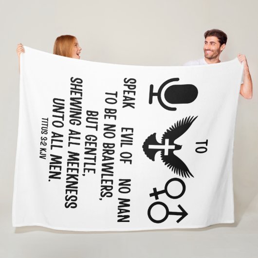 Couverture Polaire Tite 3:2 KJV Bible Verse Citation (En situation)