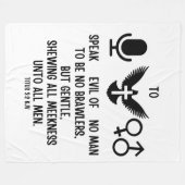 Couverture Polaire Tite 3:2 KJV Bible Verse Citation (Devant (Horizontal))