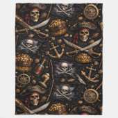 Couverture Polaire Title pirate legend Jolly Roger and treasure chest (Devant)