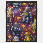 Couverture Polaire Title retro space robots and flaming comments prem (Devant)