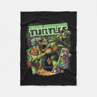 Couverture Polaire Tmnt Ninjas Planche à roulettes Néon