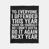 Couverture Polaire To Everyone I Offended This Year Funny Sarcastic H (Devant)