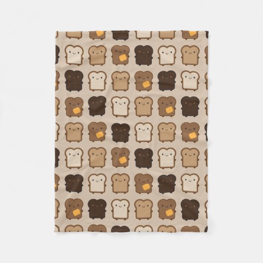 Couverture Polaire Toast de Kawaii (Devant)