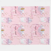 Couverture Polaire Toast Unicorn et Milkshake (Devant (Horizontal))
