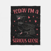Couverture Polaire Today I'm A Serious Goose Funny Cowboy Goose (Devant)