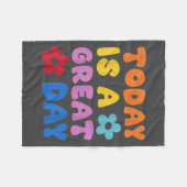 Couverture Polaire Today Is A Great Day Motivational Quotes Optimisti (Devant (Horizontal))