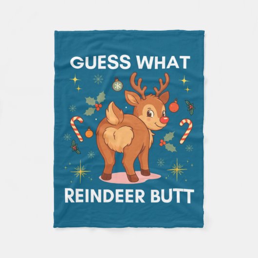 Couverture Polaire Toddler Christmas Ugly Sweater Guess What Reindeer (Devant)