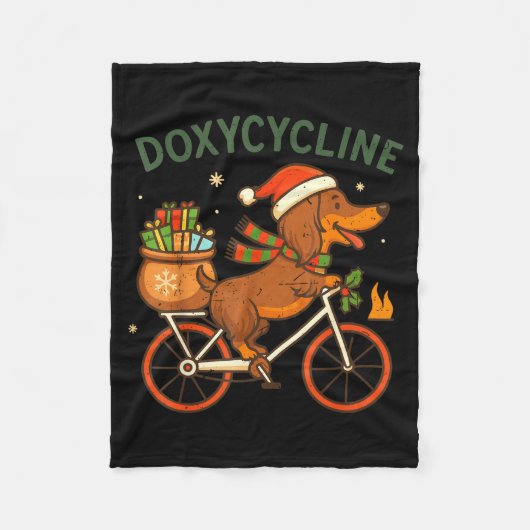 Couverture Polaire Toddler Doxycycline Long Hair Dachshund Christmas  (Devant)