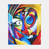 Couverture Polaire Toile Abstraite couleur WhimsicalBlanche polaire (Devant)