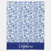 Couverture Polaire Toile Bleue Delphine (Devant)