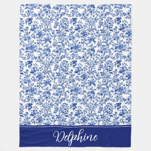 Couverture Polaire Toile Bleue Delphine (Devant)