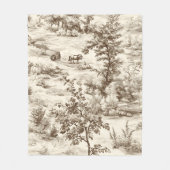Couverture Polaire Toile de ferme récolte de citrouille campagne (Devant)