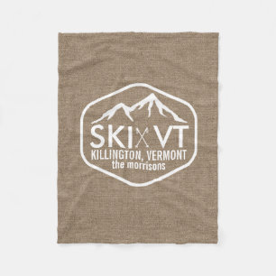Couverture Polaire Toile de jute du Vermont Killington Stowe Stratton
