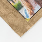Couverture Polaire Toile de jute rustique de collage de photo (Coin)