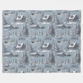 Couverture Polaire Toile de Noël (Devant (Horizontal))