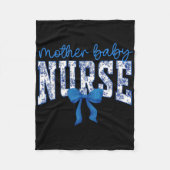 Couverture Polaire Toile Nurse Bow Blue Coquette Mère Ba (Devant)
