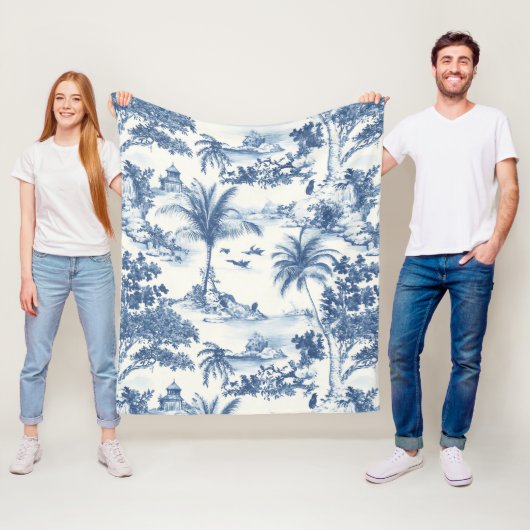 Couverture Polaire Toile Tropicale De Jouy (En situation)