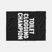 Couverture Polaire Toilet Clogging Chamon Funny Award Dad Jokes (Devant (Horizontal))