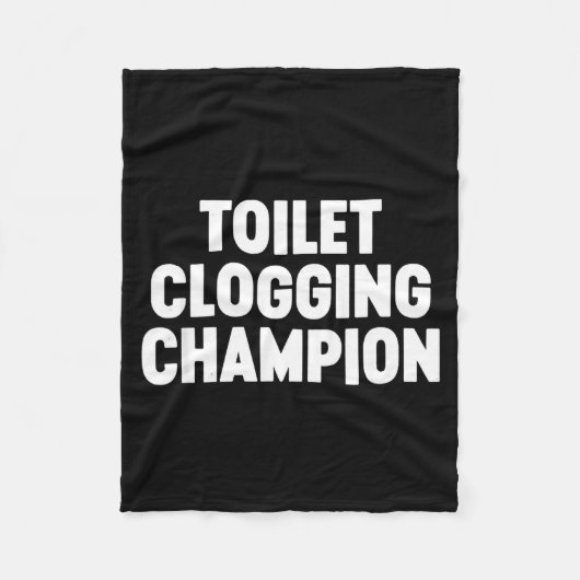 Couverture Polaire Toilet Clogging Chamon Funny Award Dad Jokes (Devant)