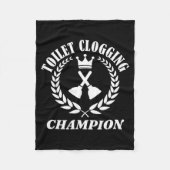 Couverture Polaire Toilet Clogging Chamon Funny Sarcastic  (Devant)