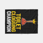 Couverture Polaire Toilet Clogging Chamon Funny Toilet Clogger Quote  (Devant (Horizontal))