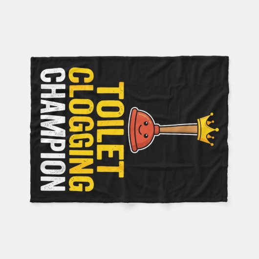 Couverture Polaire Toilet Clogging Chamon Funny Toilet Clogger Quote (Devant (Horizontal))