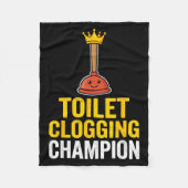Couverture Polaire Toilet Clogging Chamon Funny Toilet Clogger Quote (Devant)