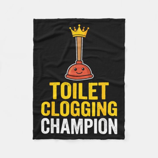 Couverture Polaire Toilet Clogging Chamon Funny Toilet Clogger Quote  (Devant)