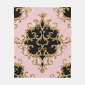 Couverture Polaire Toison baroque dorée motif polaire (Devant)