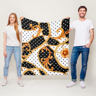 Couverture Polaire Toison baroque motif
