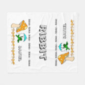 Couverture Polaire Toison Blanche Frog Ribbit Champagne (Devant (Horizontal))