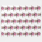 Couverture Polaire Toison Blanket Lily la chèvre. (Devant (Horizontal))